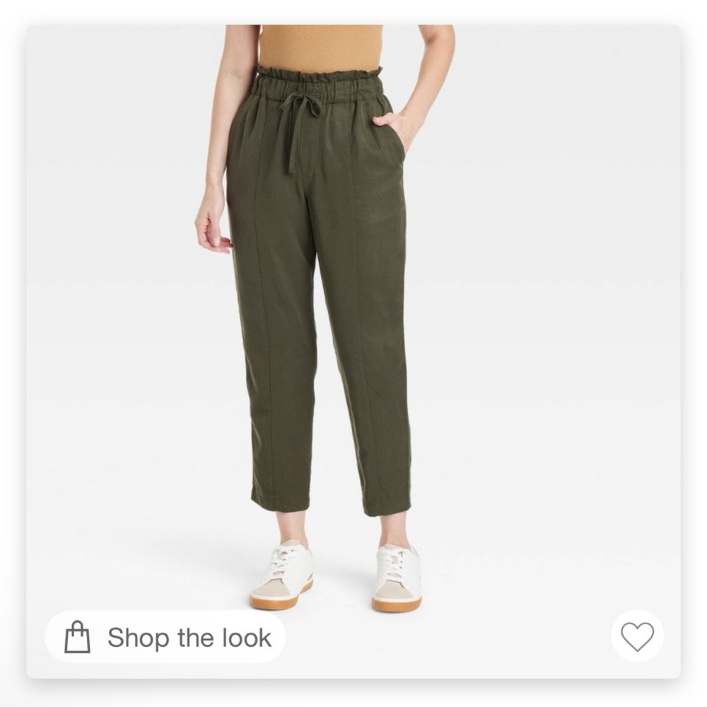 A new day olive 🫒 green high rise pants. Used once !